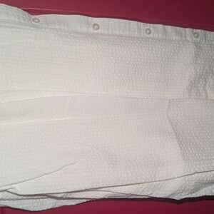 White Textured Button-Up Shirt